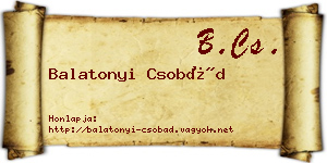 Balatonyi Csobád névjegykártya
